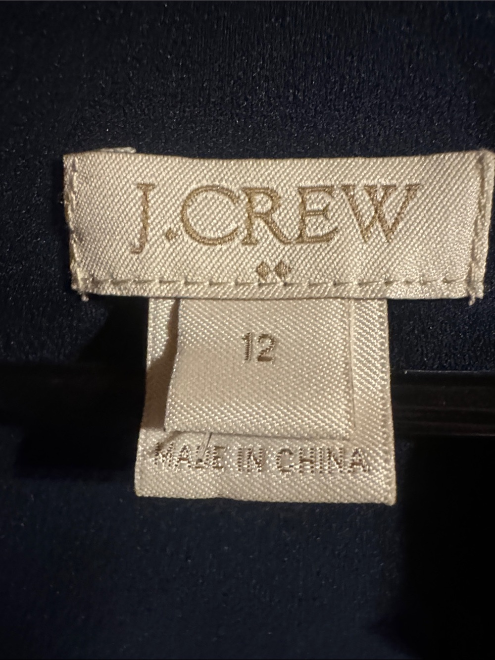 J. Crew Navy Ruffle-Sleeve Button-Front Blouse - Picture 2 of 5